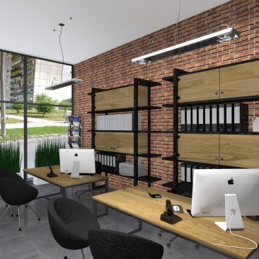 Biuro w stylu loft - projekt i aranżacja