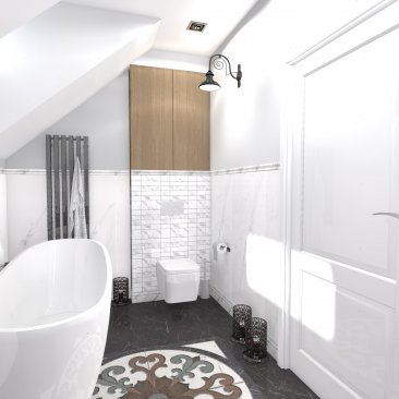 Projekt łazienki: drewno, kamień, naturalne materiały