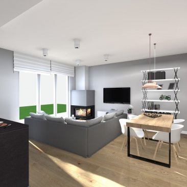 Nowoczesny salon - jasne barwy