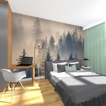 Projekt i aranżacja sypialni w naturalnych barwach
