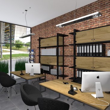 Biuro w stylu loft - projekt i aranżacja Biuro w stylu loft - projekt i aranżacja
